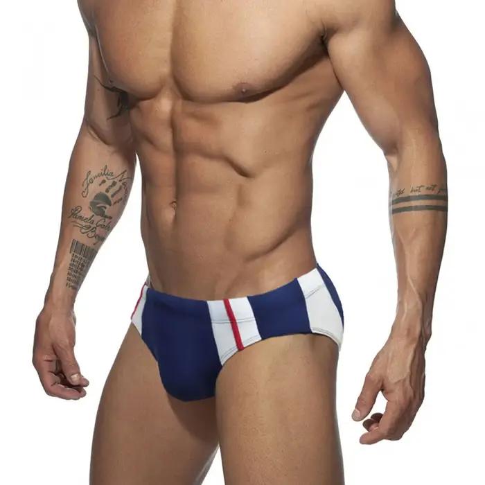 Slip de bain pour hommes, Sexy, court, Sport aquatique, pantalon de plage, bonnet, costume masculin,