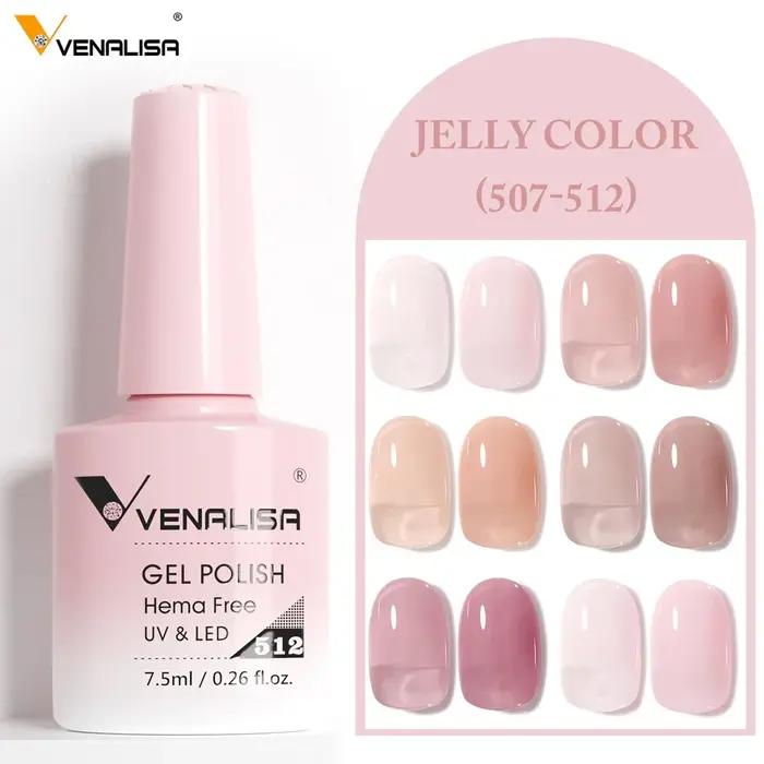 Venalisa VIP5 TPO gratuit gelée rose nue Collection vernis à ongles paillettes magnifique tremper UV