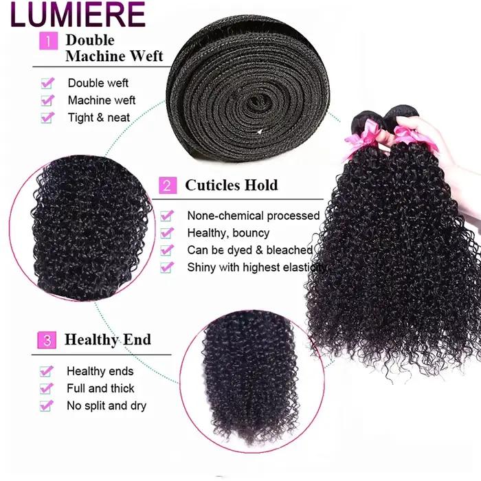 28 30 pouces Afro crépus bouclés cheveux humains Bundle Deal brésilien Afro profond Jerry bouclés br