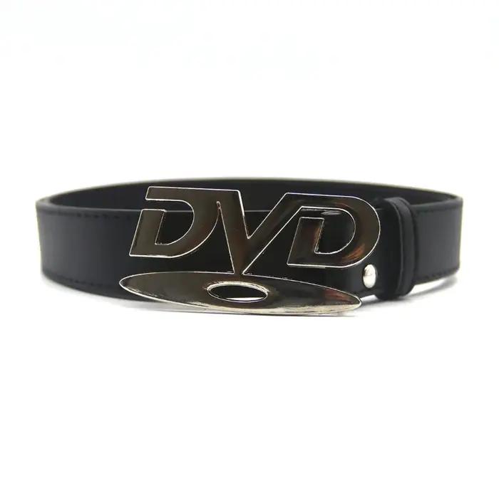 Ceinture à boucle DVD unisexe, Design nostalgique, décoration pour hommes et femmes, associée à une