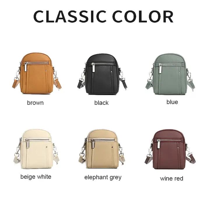 2025 nouvelles dames mode polyvalent Mini sac Mobile filles en cuir véritable porte-monnaie femmes d