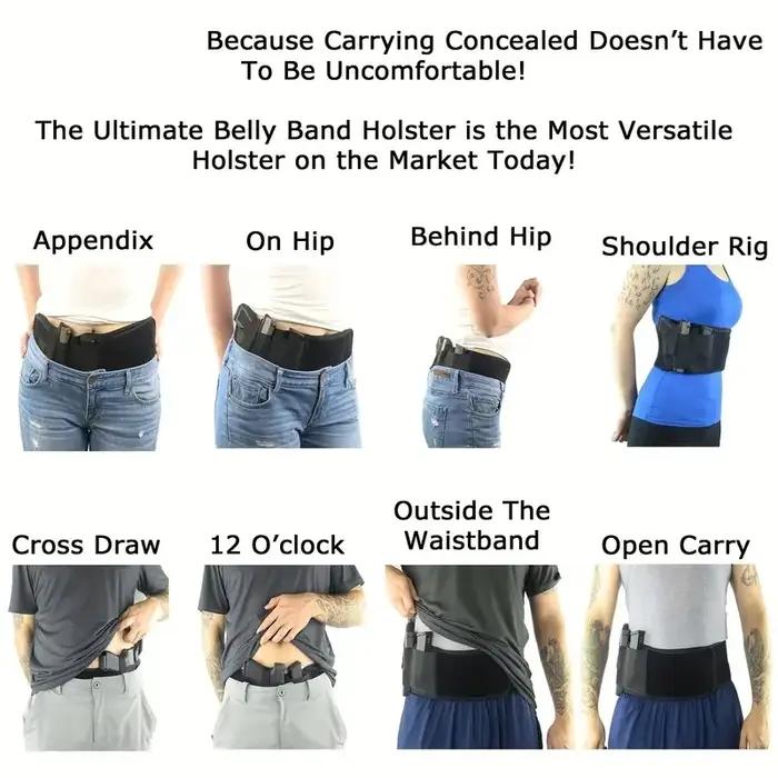Ceinture de taille tactique pour hommes, pour transport dissimulé, étui pour pistolet de chasse/Fitn