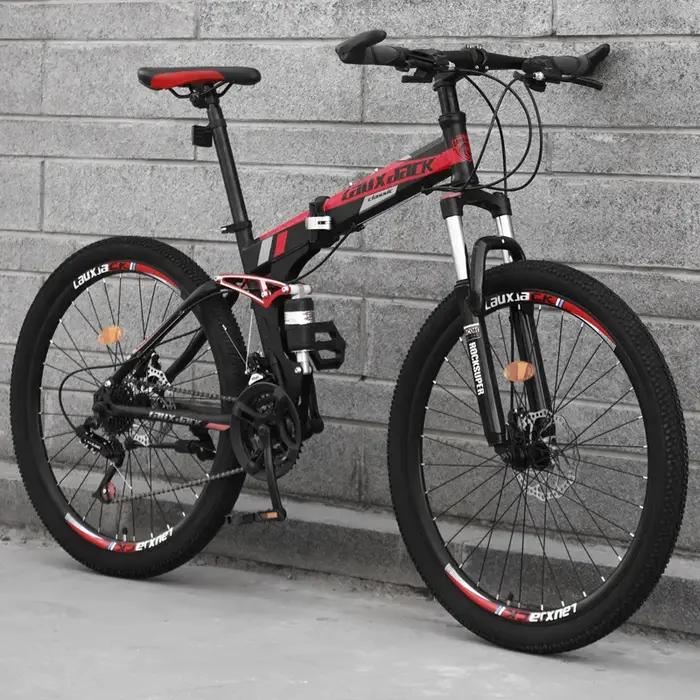 Vélo pliant robuste avec alliage de qualité supérieure pour trajets quotidiens et randonnées en plein air 24 26 27.5 29 pouces
