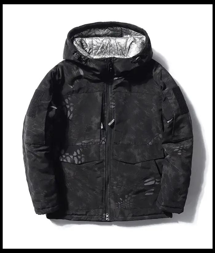 Veste thermique en coton camouflage militaire C09 pour homme, épaisse, chaude, coupe-vent, avec ferm