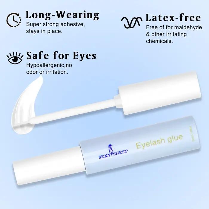 Colle pour faux-cils, bande Super forte, longue durée, imperméable, séchage rapide, adhésif pour cil