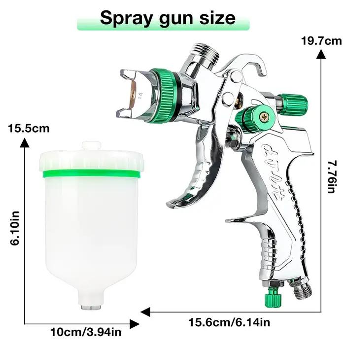 Pistolet de pulvérisation professionnel HVLP 1,4 mm 1,7 mm 2,0 mm 2,5 mm Pistolet de pulvérisation s