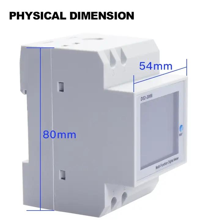 Compteur d'énergie monophasé sur Rail Din, moniteur d'utilisation d'électricité AC 40-300V 100A, vol