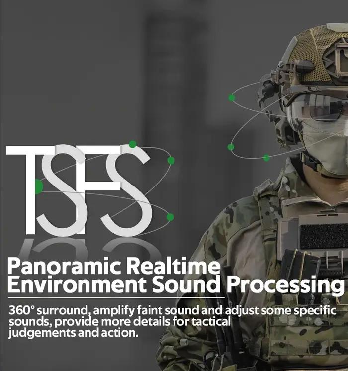 Nouveau casque FCS-TACTICAL AMP PRO entièrement numérique à double DPS, communication tactique, rédu