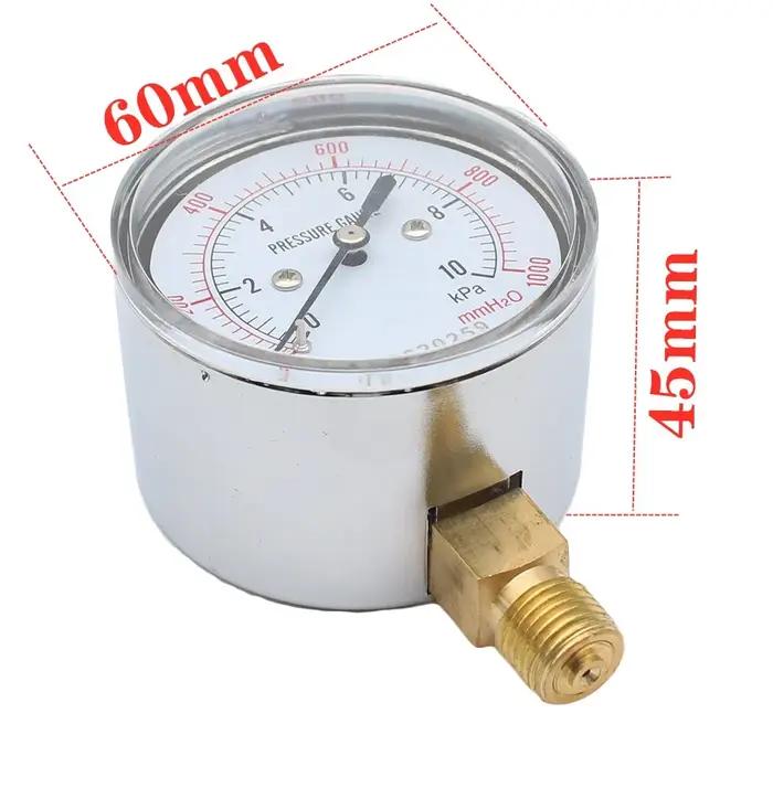 Manomètre à membrane YE60 10KPa, compteur de gaz protégé par surpression, micro-pression, compteur K