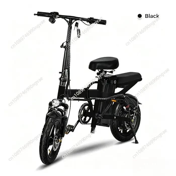 Vélo électrique pliable à deux roues longue portée pour déplacements quotidiens et randonnées familiales tendance et sécuritaire