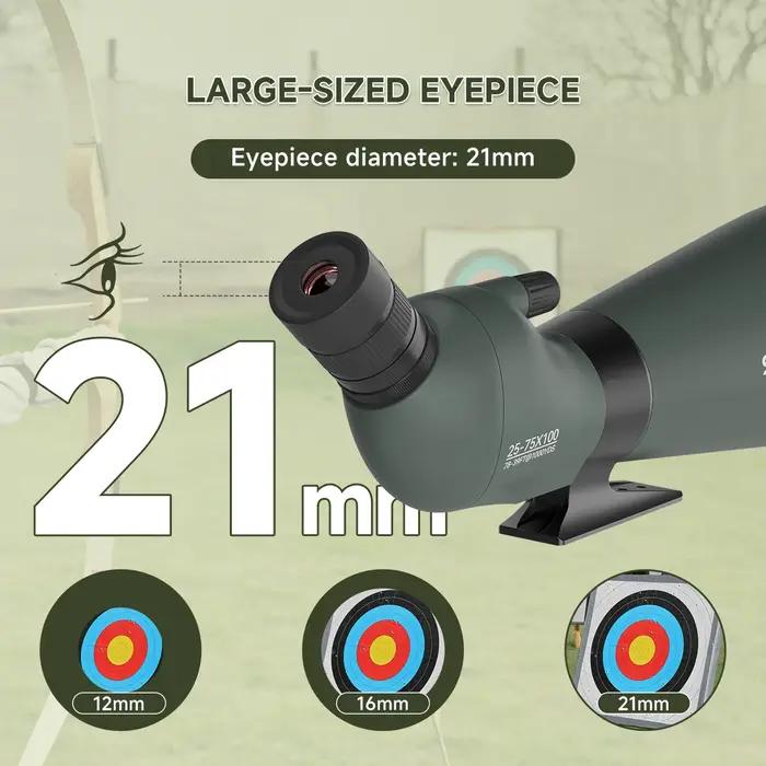 Svbony SV28A Lunette de repérage 25-75x100/20-60x80 FMC Parfaite pour les débutants au tir à l'arc,