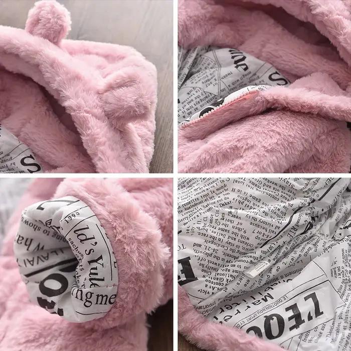 Vêtements d'hiver pour bébés filles, manteau en fausse fourrure, veste polaire, combinaison de neige
