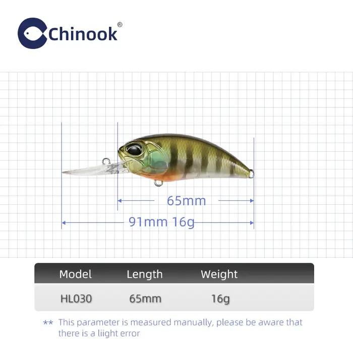 Leurre de pêche au basse CHINOOK Crankbait 87MM 16G