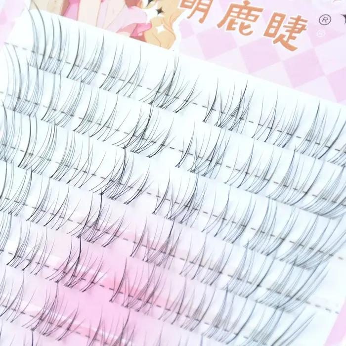 C Curl 8-12mm grappes de cils naturel vaporeux doux Transparent tige fée bande dessinée faux cils se