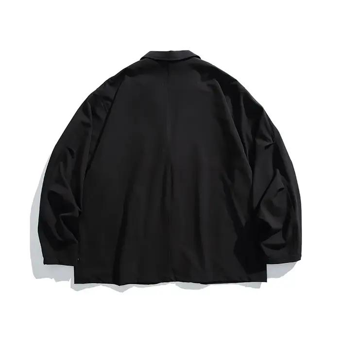 Blazer cargo surdimensionné imbibé pour hommes, streetwear décontracté, mode extérieure, Cityboy, ma