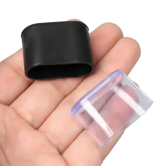 Embouts de pieds de chaise ovales coordonnants, protège-pieds, coussinets, silicone, meubles, housse