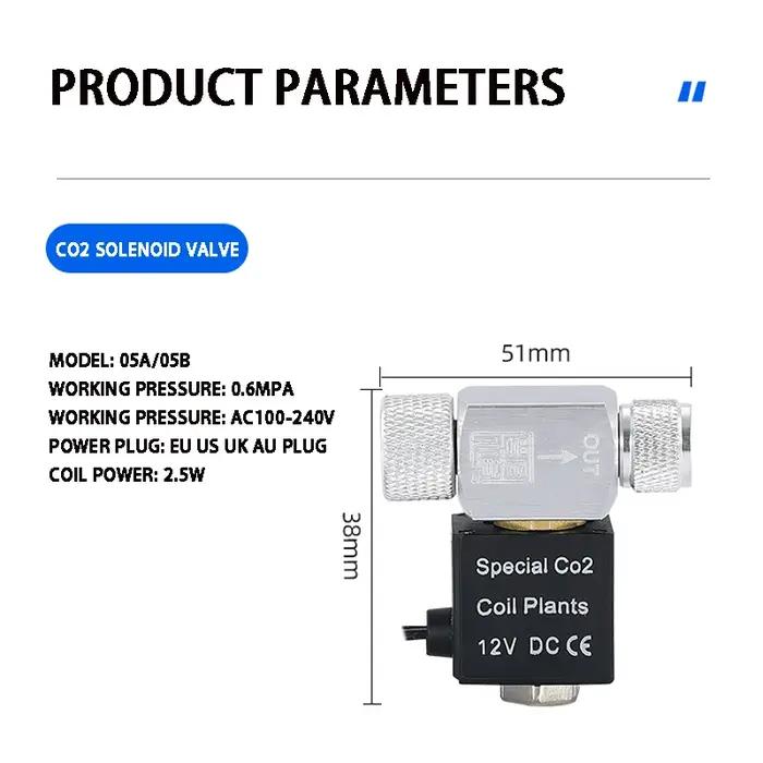 ZRDR – régulateur d'électrovanne Co2 pour Aquarium, 110V-220V, basse température, vanne magnétique é