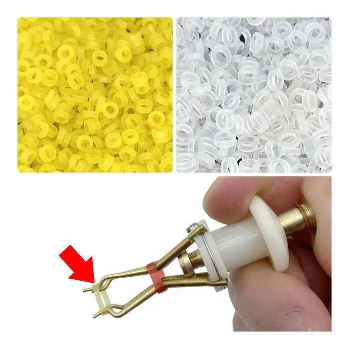 10 g/lot bandes d'appâts en caoutchouc de pêche pour appâts de ver de sang de 3mm à 10mm bande élast