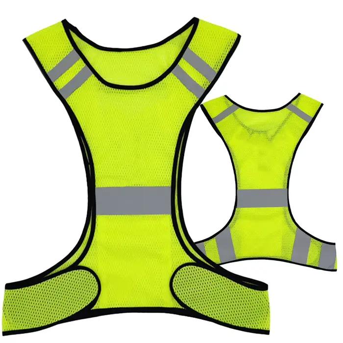 Gilet course haute visibilité homme femme - Maille respirante légère réglable nuit