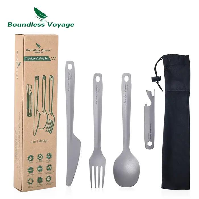 Ensemble de couverts utilitaires de Voyage sans limites, 4 pièces avec étui de transport, cuillère f