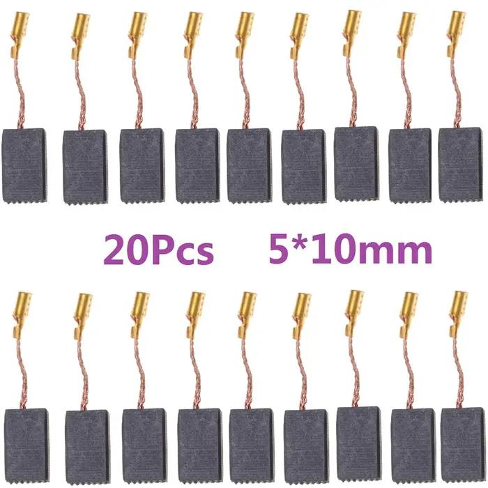 Balais de carbone pour moteur Bosch 125, 20 pièces, 5x10x15mm, meuleuse d'angle, marteau électrique,