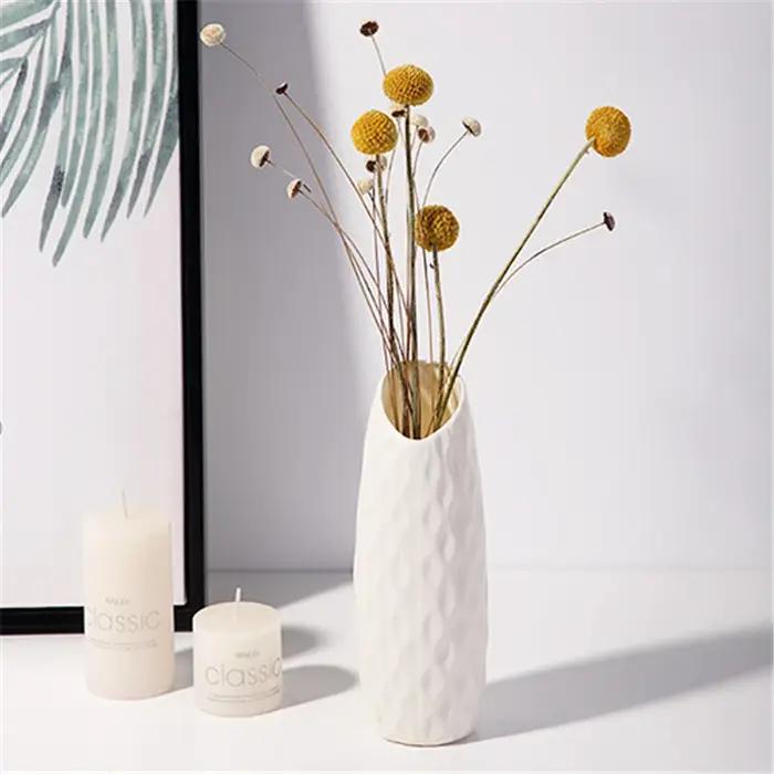 Vase en plastique nordique simple, petit pot de fleur frais, bouteille de rangement pour fleurs, sal