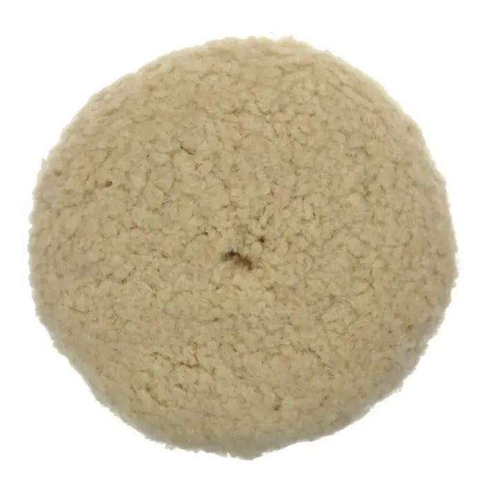 Tampon de polissage 100% laine de 7 pouces, Double face, crochet et boucle de 180mm pour la coupe et
