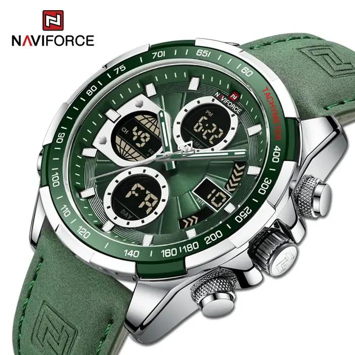 NAVIFORCE – montre-bracelet de Sport pour homme, en acier inoxydable doré, style militaire, à la mod