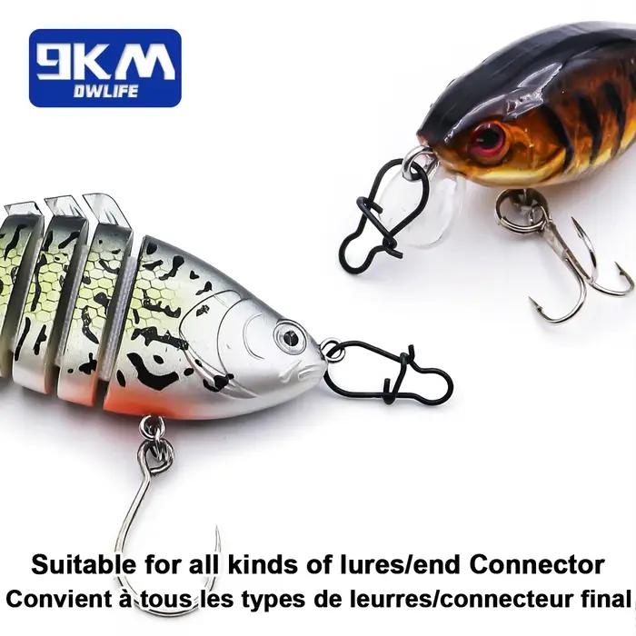 Boucle de pêche Duo Lock 25 conception de boucle rapide résistance aux conditions marines lot de 25 à 100 pièces pour pêche en mer ou eau douce