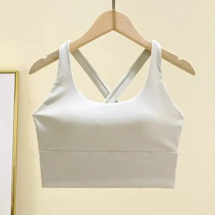 Soutien-gorge sport coussin fixe haute résistance running yoga antichoc maintien professionnel