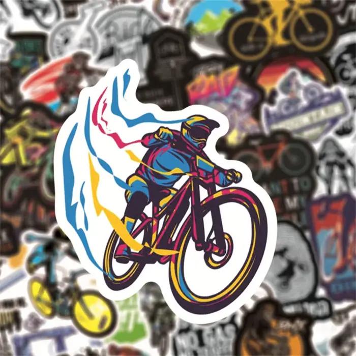 Autocollants de vélo de montagne imperméables, 50 pièces, pour l'extérieur, vtt, Cool pour bricolage