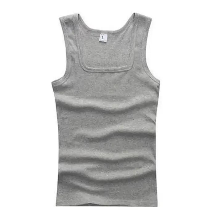 Débardeur homme sans manches grande taille polyester noir blanc gris pour fitness yoga et détente