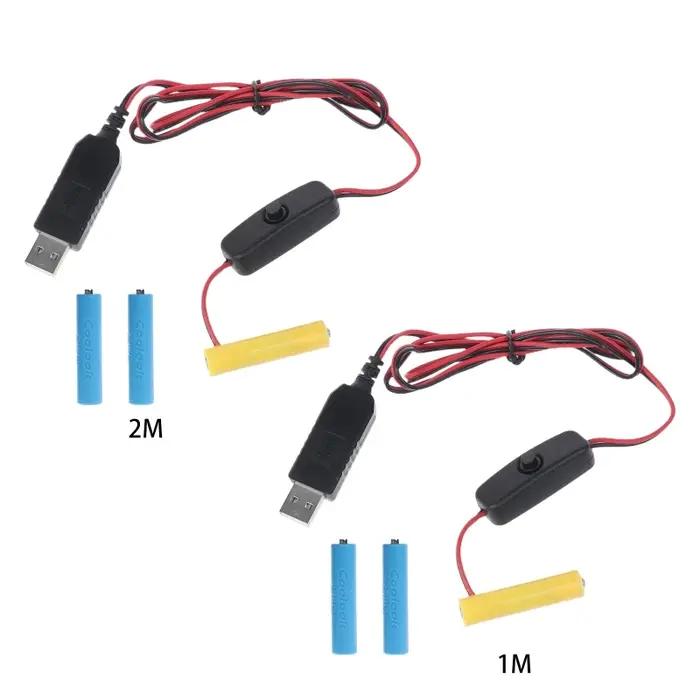 Éliminateur de piles AAA, câble d'alimentation USB, remplacement de 3x piles AAA pour radio électriq