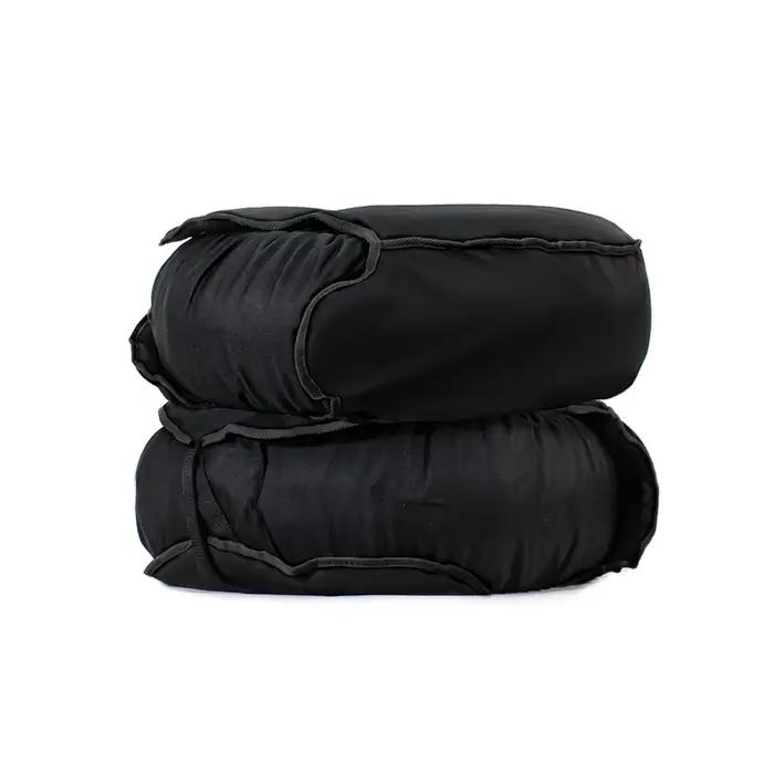 Housse d'isolation thermique épaisse pour pneus de moto, 17 pouces, Protection contre le chaud, pare-vent avec bord noir, polaire avant et arrière