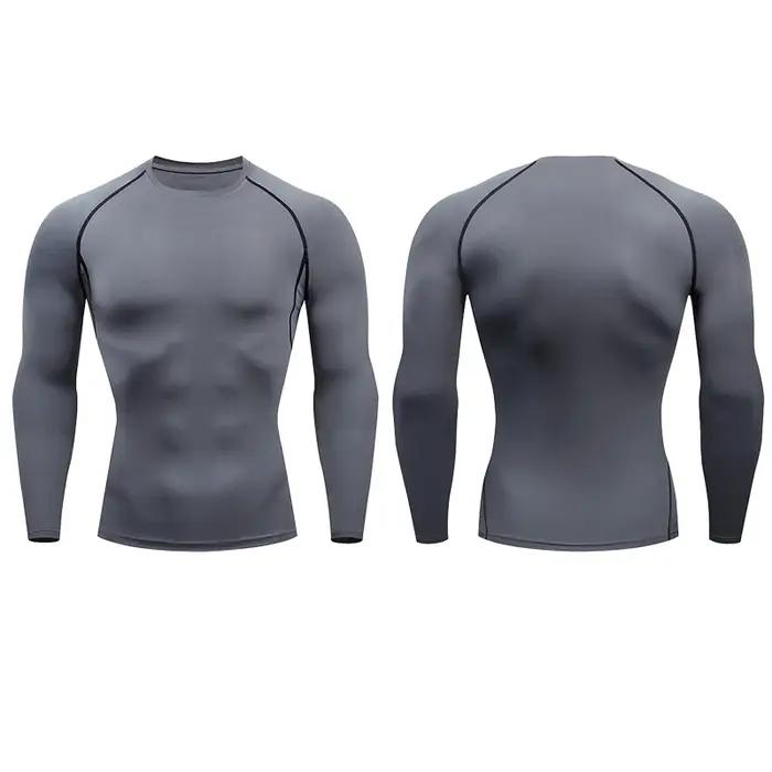 Tshirt sport homme manches longues coupe sèche pour running fitness entraînement en salle jogging cross training